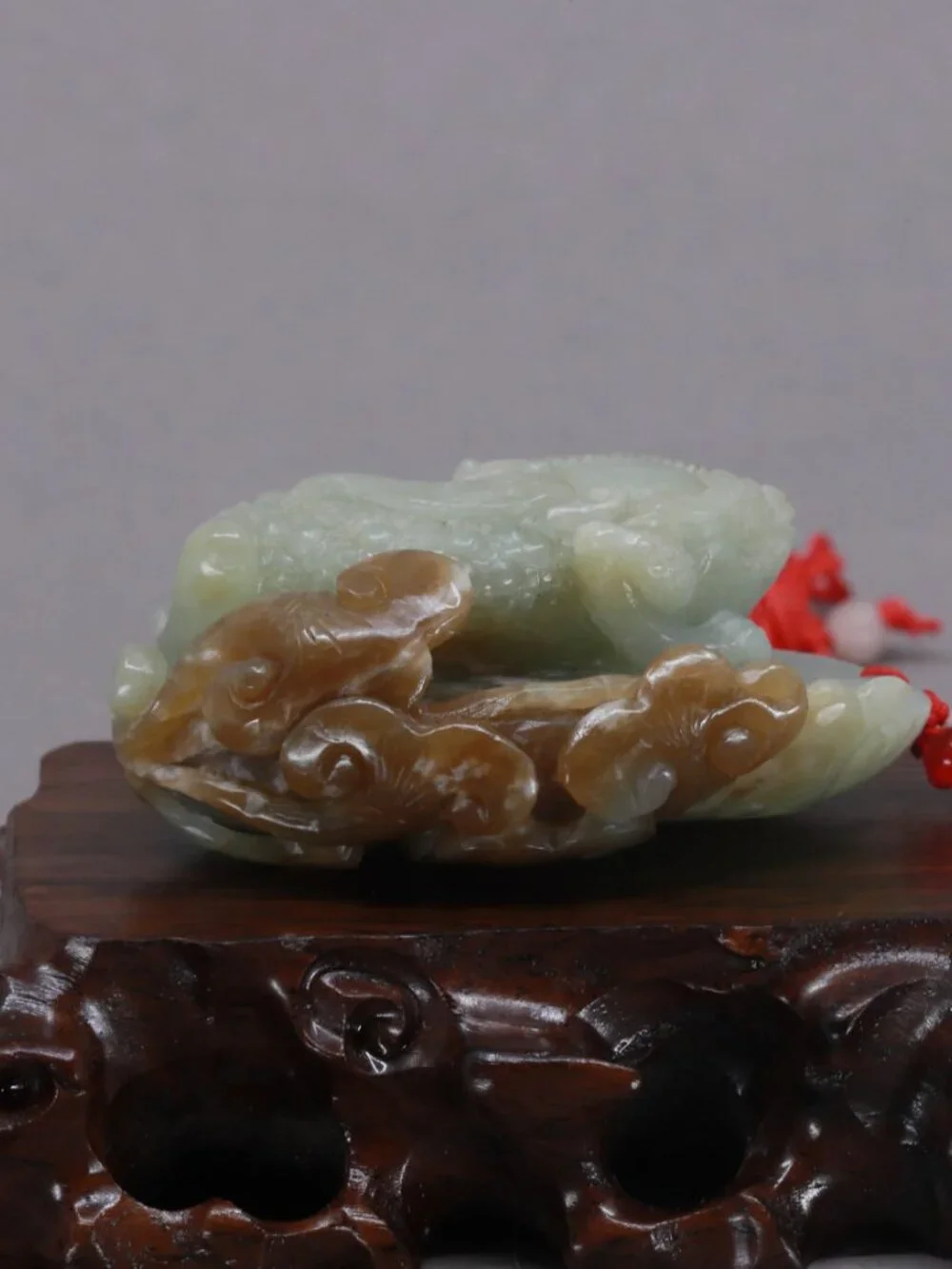 Chinese Hetian Jade Statue w Toad